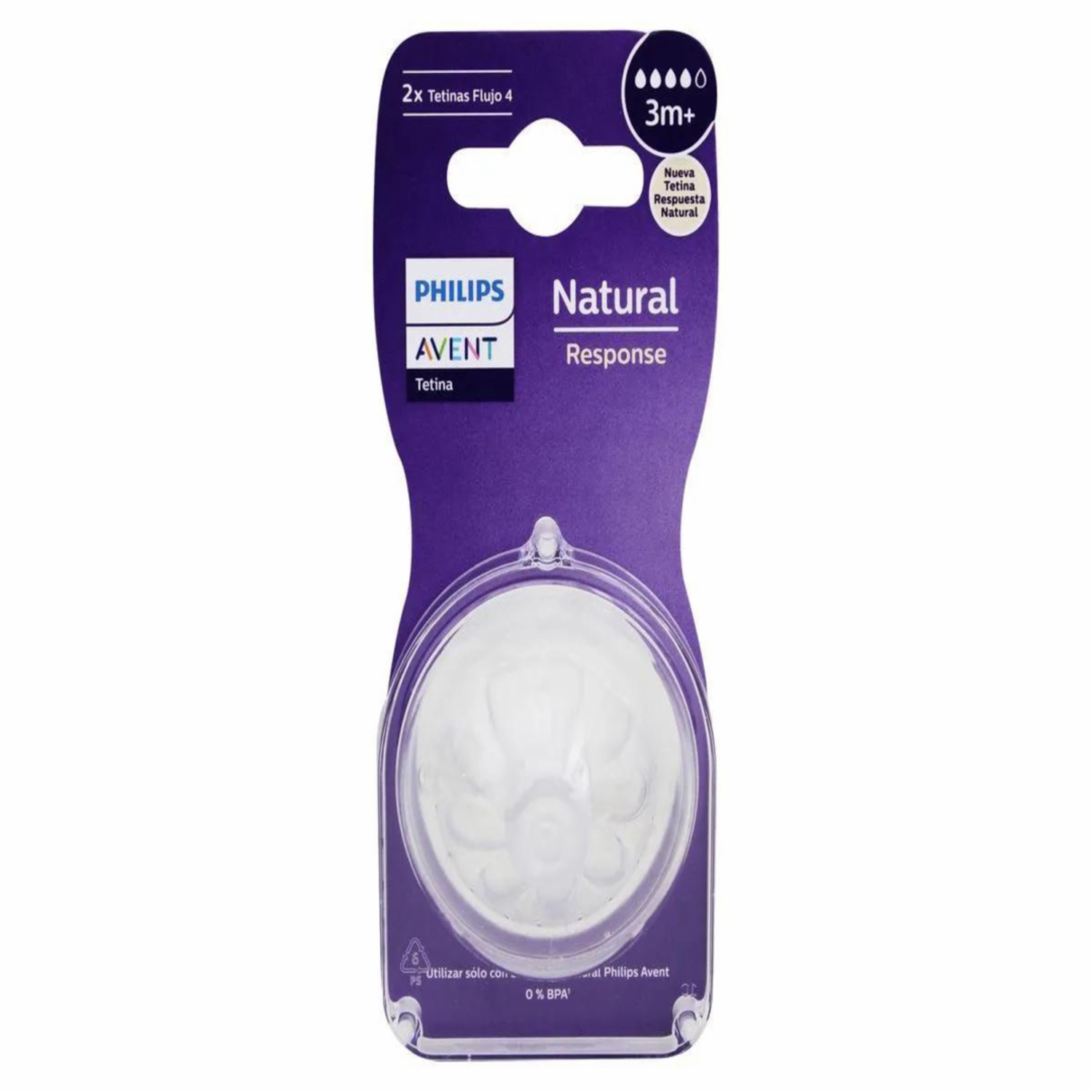 Tetina Natural Response T4 PHILIPS AVENT X 2 Uds