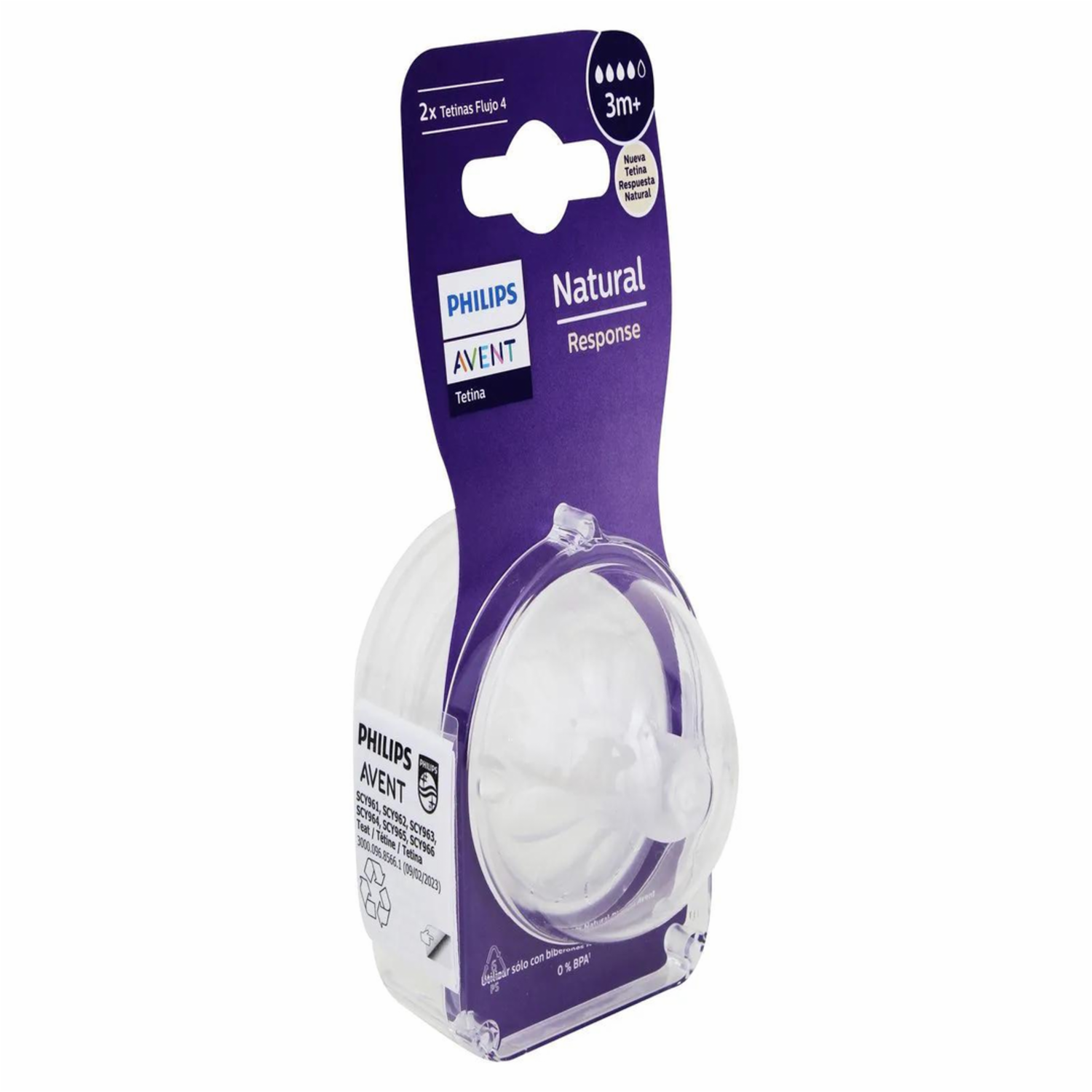 Tetina Natural Response T4 PHILIPS AVENT X 2 Uds