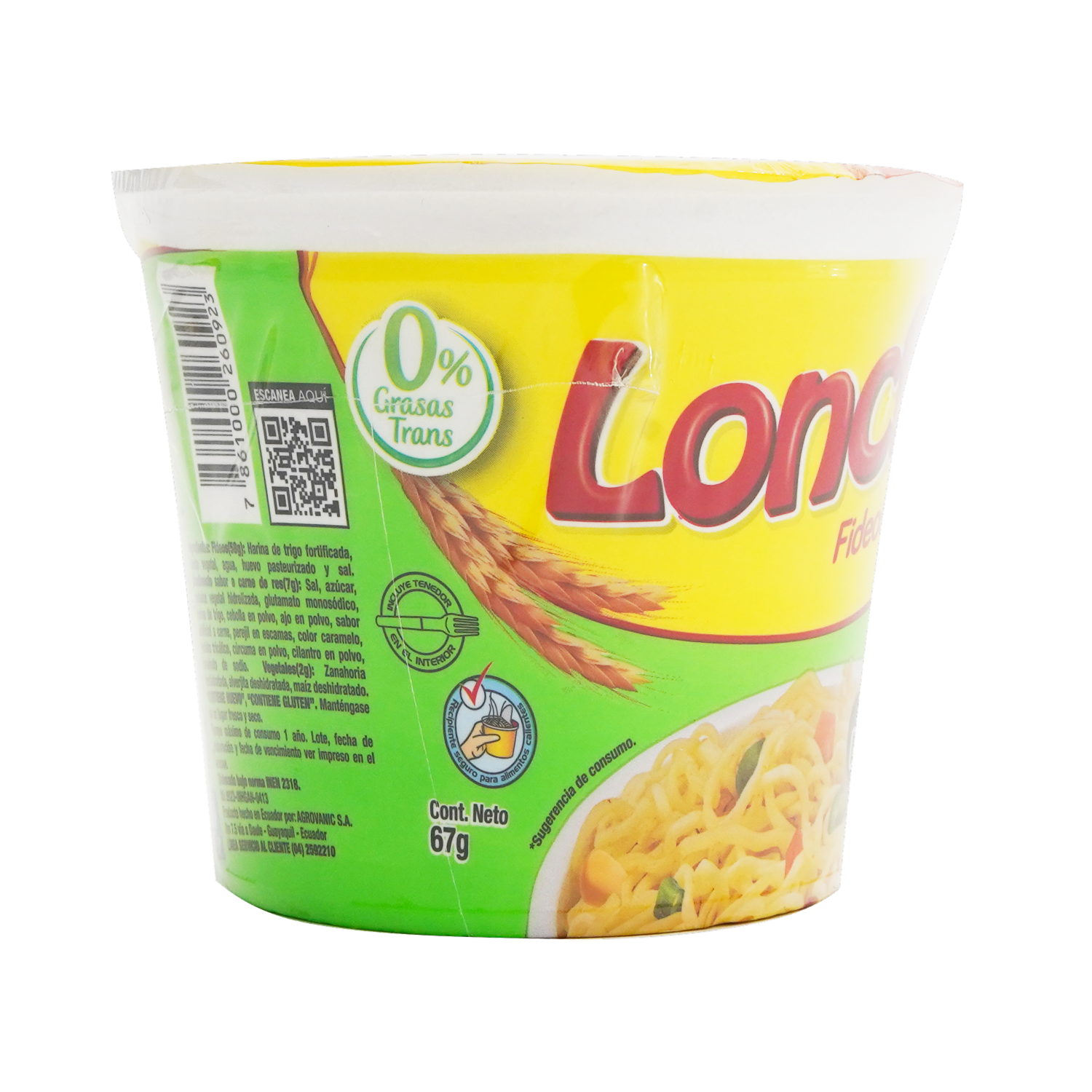Fideo Instantáneo Sabor A Carne LONCHYS 67 G